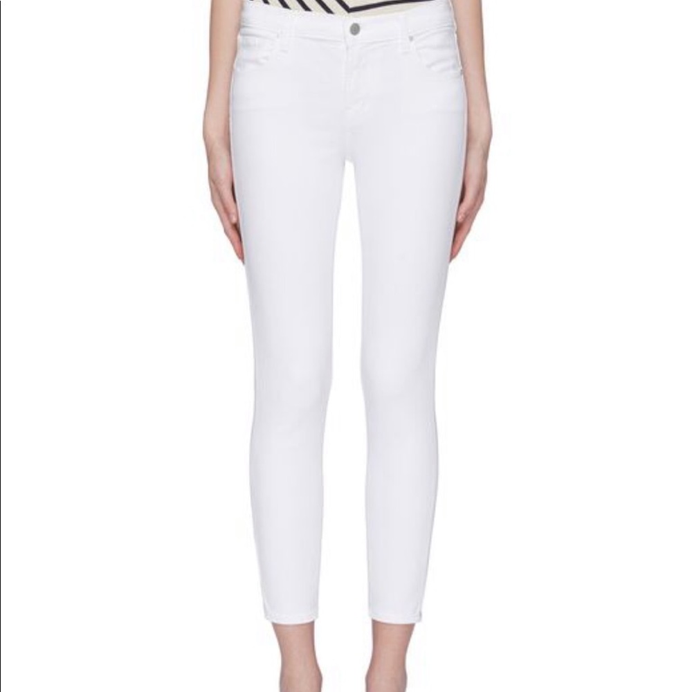 J Brand Mid Rise Cropped Skinny